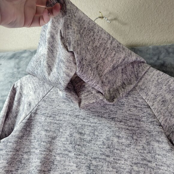 Womens Grey Aztec Print Hoodie Large 100% Cotton Pullover Casual Boho Southwest - Picture 9 of 11